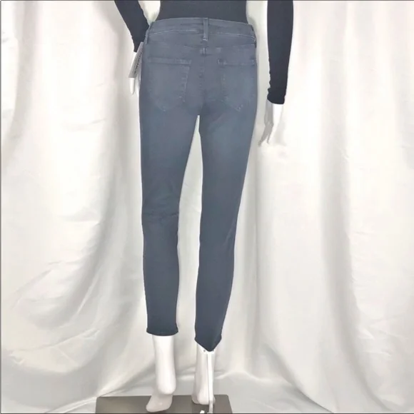 L’Agence Blue Ash Margot High Rise Skinny Crop Sz25 Zip Fly Button Close 5Pocket - Picture 6 of 16